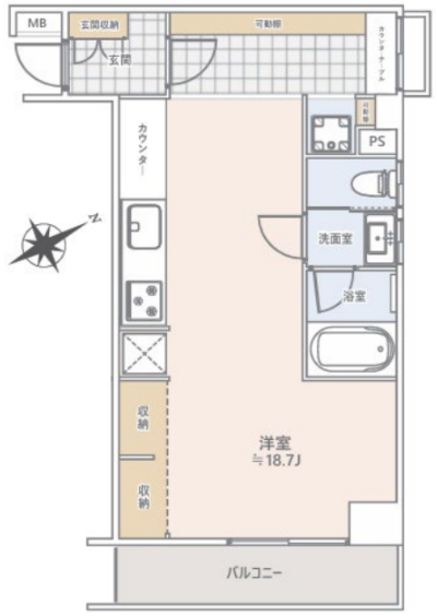 新宿区東五軒町マンション7階