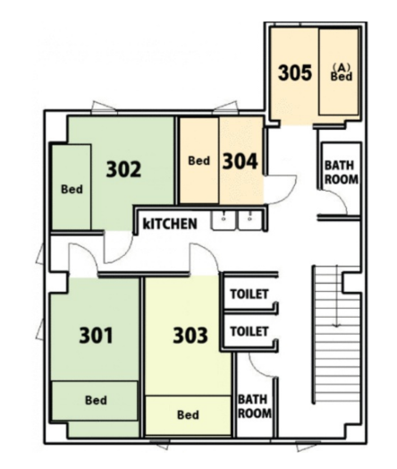 新宿区戸山マンション3階