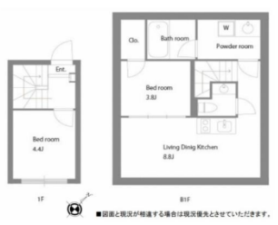 渋谷区恵比寿マンション1階・B1階