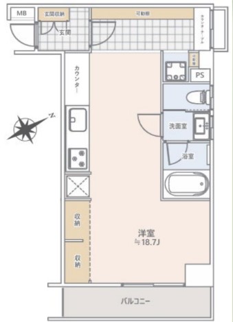 新宿区東五軒町マンション7階