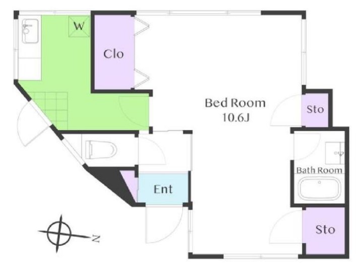 渋谷区東アパート1階