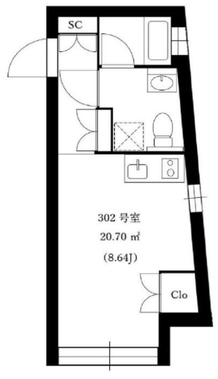 新宿区北新宿マンション3階