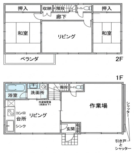 葛飾区堀切作業所一棟