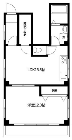 中野区弥生町マンション2階