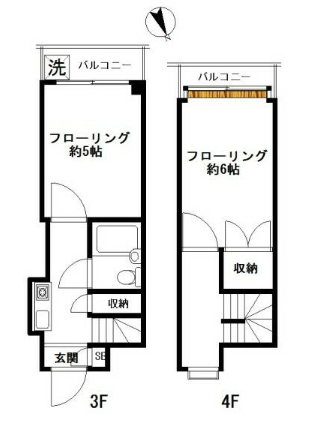 板橋区公寓3层