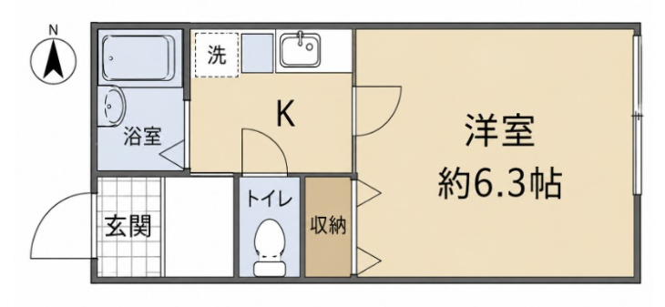 杉並区公寓1层