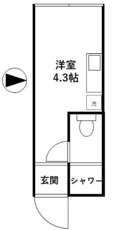 新宿区公寓1层